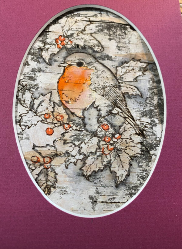 Bird Gift Card Birch Bark