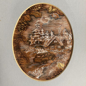 wood christmas village gift card