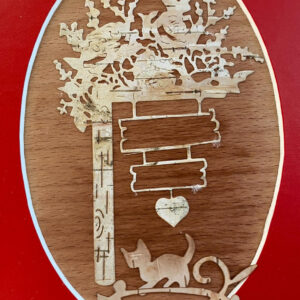 Romantic Card for someone special, hand made, birch bark