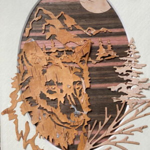 Wild World from birch bark applique