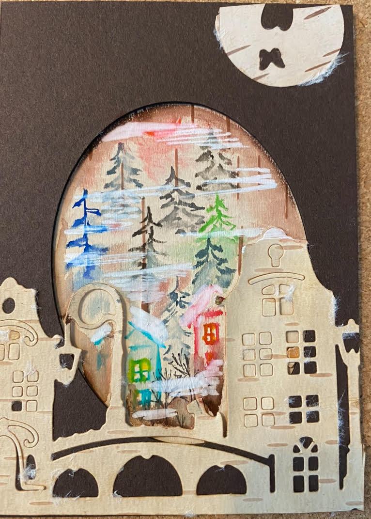 Christmas Village Greeting Card Christmas Village Greeting Card