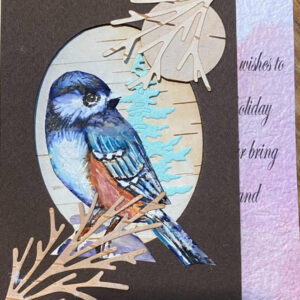 Christmas Watercolour Bird Card