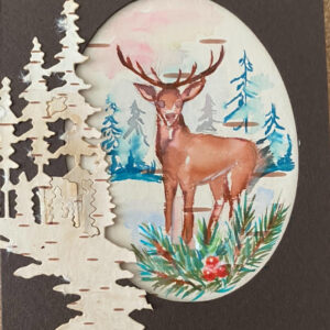 Christmas Greeting Card Deer