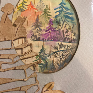 watercolour and birch bark